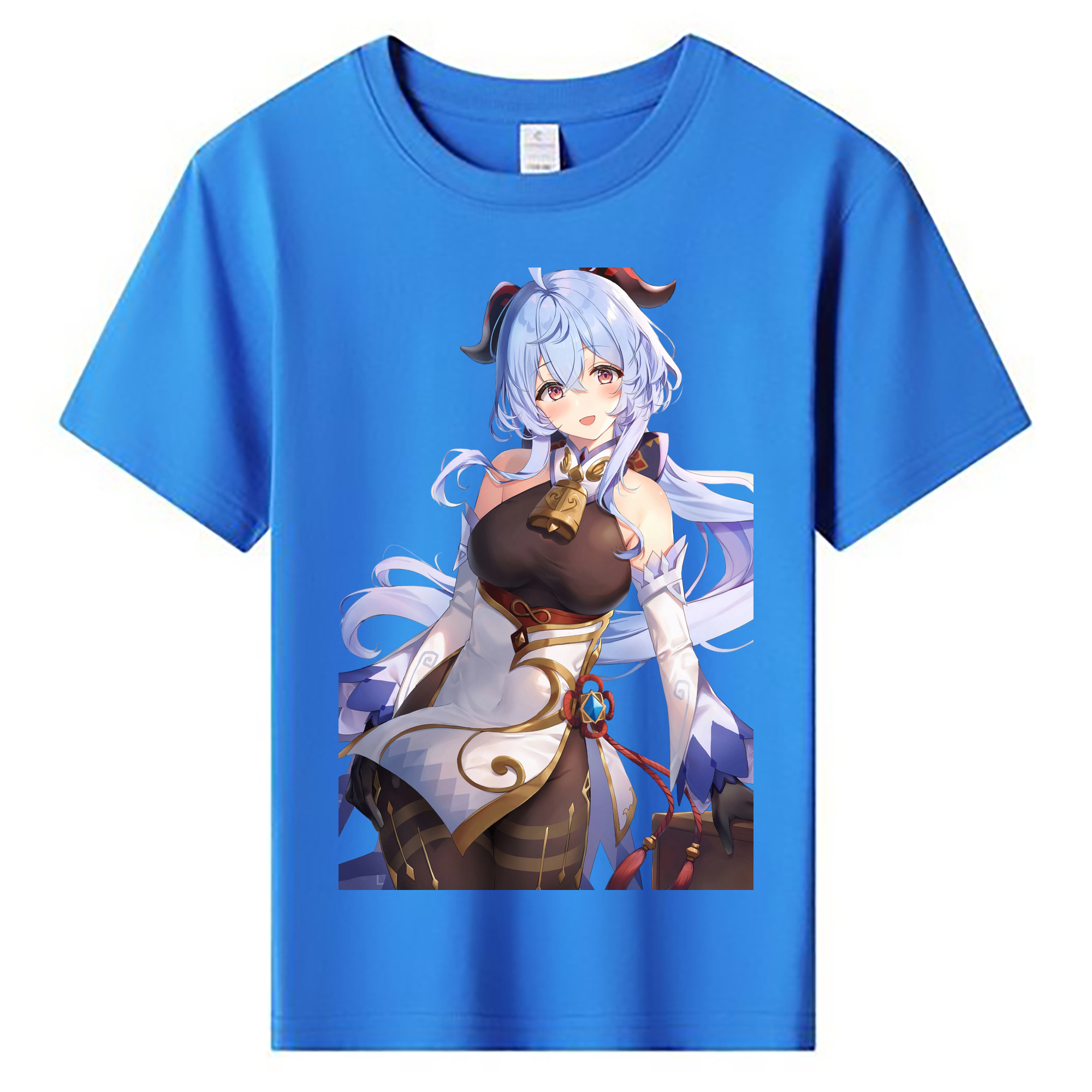 げんし神 甘雨 かんう genshin Ganyu 綿100％キッズTシャツ（フロントプリント）